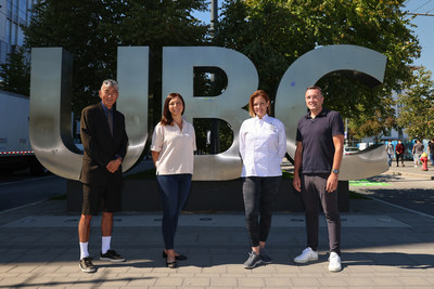 Rickey Yada, Dean, Faculty of Land and Food Systems, UBC; Tamara Cohen, Director of Dietetics, UBC; Felicity Curin, Founder, President & COO, Little Kitchen Academy; Brian Curin, CEO and Co-Founder, Little Kitchen Academy (CNW Group/Little Kitchen Academy Ltd.)