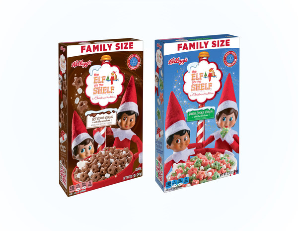 For a limited time, eat breakfast like Santa’s little helpers with new Kellogg’s® The Elf on the Shelf® Hot Cocoa Cereal and Kellogg’s® The Elf on the Shelf® Sugar Cookie Cereal.