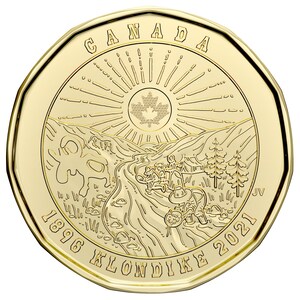 La nouvelle pièce de circulation de un dollar de la Monnaie royale canadienne évoque l'histoire commune de la ruée vers l'or du Klondike