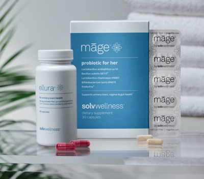 Solv Wellnesstm, makers of Ellura, launches new female pelvic health prebiotic M?ge with a proprietary blend of the most clinically studied pre- and probiotics.