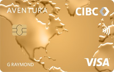 A CIBC Aventura Visa Gold Card featuring the bank’s new logo and brand look. (CNW Group/CIBC)