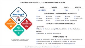 New Study from StrategyR Highlights a $11.2 Billion Global Market for Construction Sealants by 2026