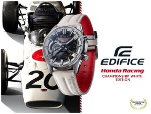 Casio lança o modelo EDIFICE em colaboração com a Honda Racing, apresentando o "Championship White"