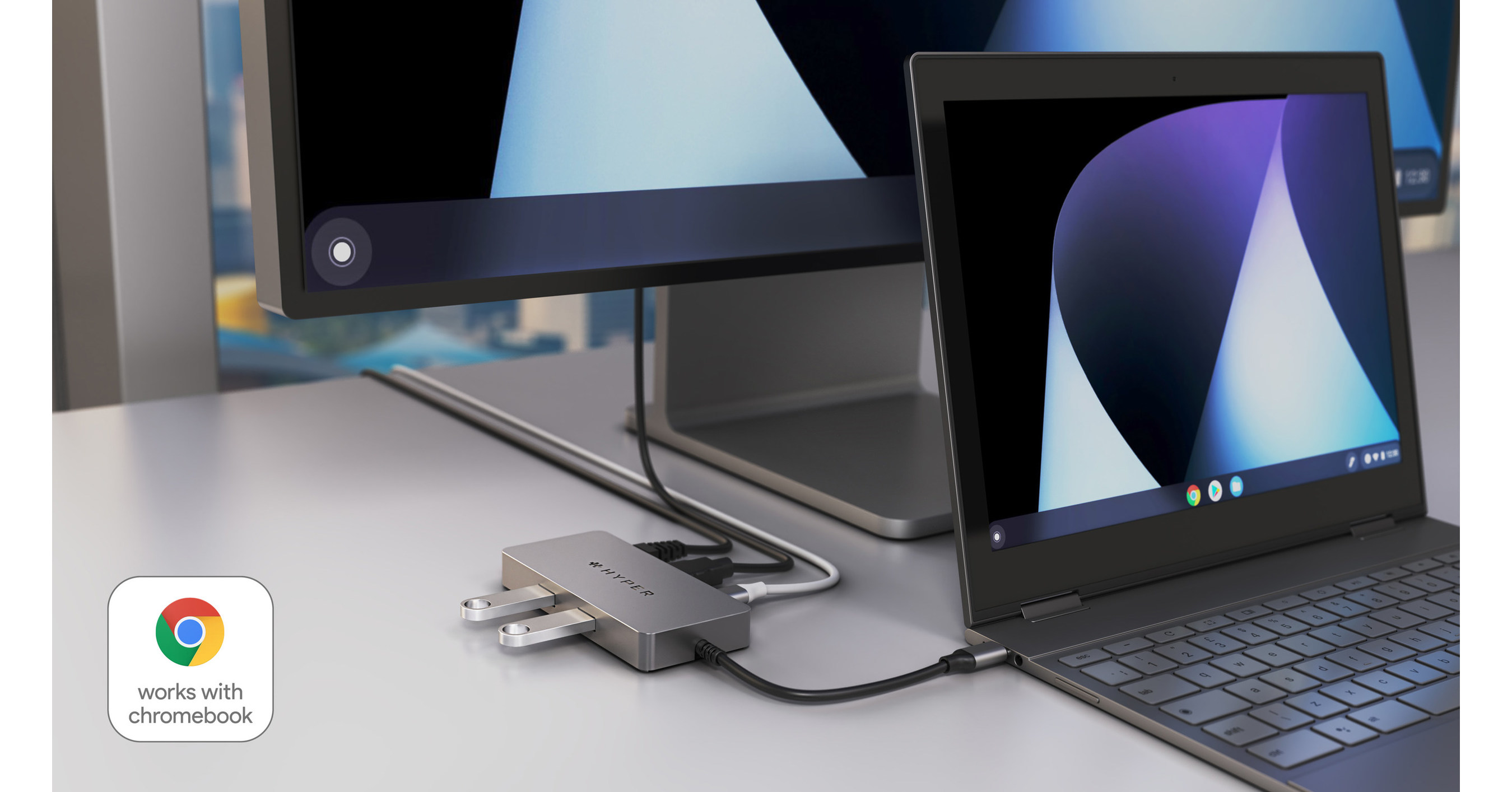 HYPER Announces the Availability of Works With Chromebook USB-C Docks, Hubs  & Adapters For Business & Education