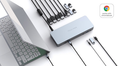 For The Tenacious Digital Nomad Or Diligent Student
Look no further than the HyperDrive 5-port USB-C Hub for Chromebook

With five versatile port selections, it’s the ultimate in on-the-go connectivity whether you need to connect through HDMI, USB-C, USB-A or Gigabit Ethernet.

Enjoy the highest-resolution HDMI video quality at 2X the refresh rate with 4K 60Hz.

Transfer data and files at blazing-fast speeds with 2X USB-A ports featuring speeds up to 5Gbps. 

Get more peace of mind knowing it’s