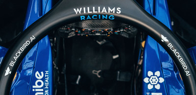 Williams Racing showcases Blackbird.AI on its Formula One (F1) car throughout the 2021 season highlighting the speed of their AI Intelligence platform.