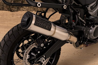 The Vance & Hines Adventure Hi-Output 450 exhaust features a new badge designed specifically for the company's off-road products.