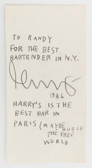 Never-Before-Seen Drawings by Jean-Michel Basquiat to Debut on Online Exhibition, "A Gift from Basquiat: Harry's ABC of Mixing Cocktails"