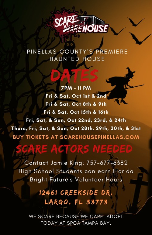 Scarehouse Pinellas 2021 Schedule