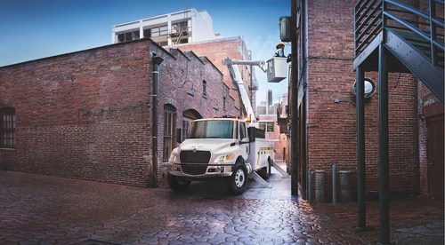 The newly designed International MV Series is the next generation of the brand's medium-duty truck lineup, designed for increased maneuverability, visibility and safety.