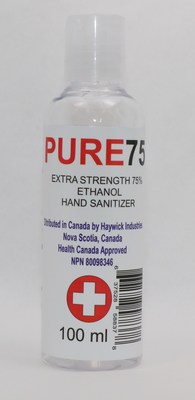 PURE75 gel hand sanitizer (NPN 80098346) (CNW Group/Health Canada)