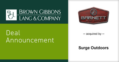 Brown Gibbons Lang & Company (BGL) is pleased to announce the sale of Barnett Outdoors LLC (Barnett), to Surge Outdoors. The transaction furthers BGL’s market-leading position in outdoor enthusiast investment banking and as an advisor to companies across a range of branded consumer products.