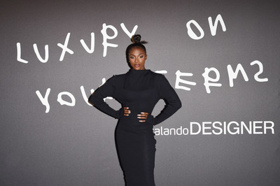 Dina Asher-Smith attends Zalando Designer Event 'Luxury on your Terms' at Milan Fashion Week on September 23, 2021 in Milan, Italy. (Photo by Stefania M. D'Alessandro/Getty Images for Zalando)