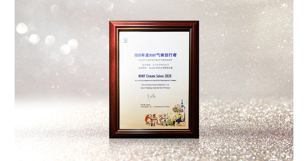 Spoločnosť Huawei z&iacute;skava ocenenie WWF Climate Solver Award 2020