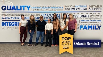 2021 is the second consecutive year that The Orlando Sentinel has awarded Quality One Wireless with the Top Workplaces honor in the Orlando and Central Florida area.