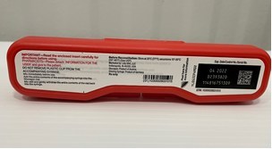 APPENDIX A: The Lot Number is found on the kit and vial labels as can be seen in the example label above.