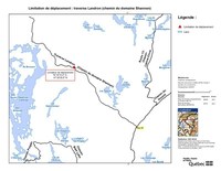 Limitation de déplacement : traverse Landron (chemin du domaine Shannon) (Groupe CNW/Ministère des Forêts, de la Faune et des Parcs)