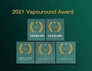 Geekvape, une marque de vapotage chinoise, remporte cinq prix lors de l'édition 2021 des Vapouround Awards