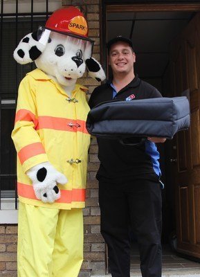 Customers who order from participating Domino’s stores throughout the U.S. during Fire Prevention Week may be surprised when their delivery arrives aboard a fire engine. If the smoke alarms in the home are working, the pizza is free. If the smoke alarms are not working, the firefighters will replace the batteries or install fully-functioning alarms.