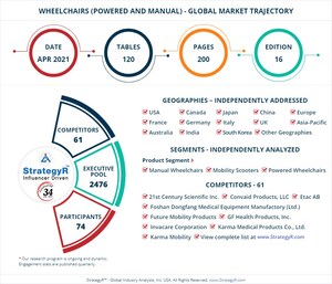 New Study from StrategyR Highlights a $9.1 Billion Global Market for Wheelchairs (Powered and Manual) by 2026