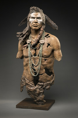 "Apsaalooke" bronze sculpture