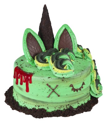 Gallop into the land of frozen delights with Baskin-Robbins’ NEW Zombie Unicorn Cake. Combine tricks and treats with a crushed OREO® coated sugar cone horn, dripping gel “blood” piping and a “dirt”-speckled OREO® base.