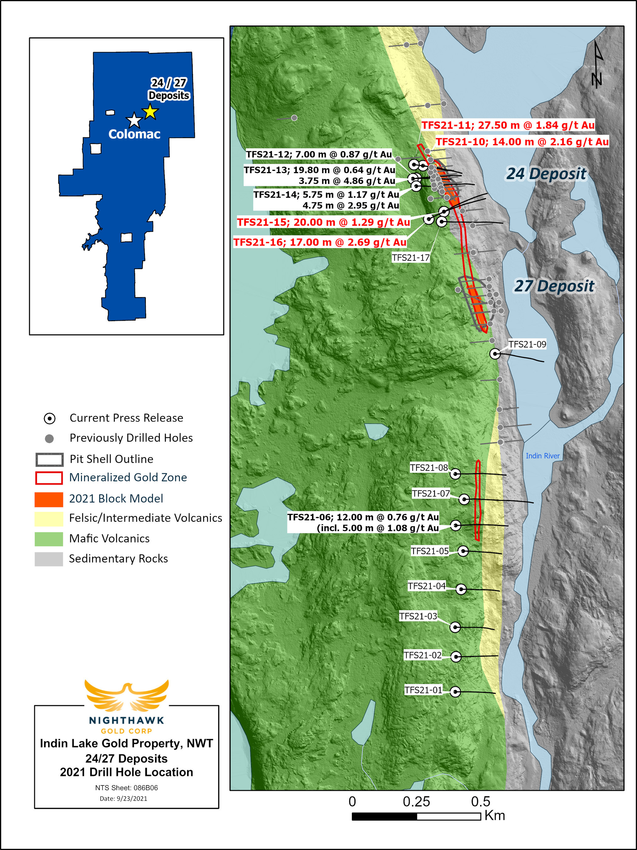 Nighthawk Gold Reports Initial Drill Results from Its Phase I 2021
