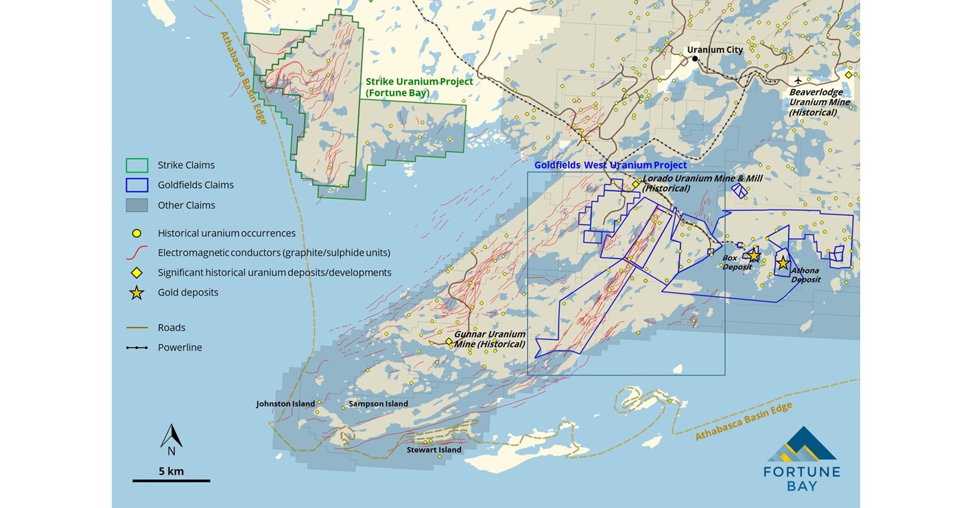 Fortune Bay Announces Goldfields West Uranium Project, Northern