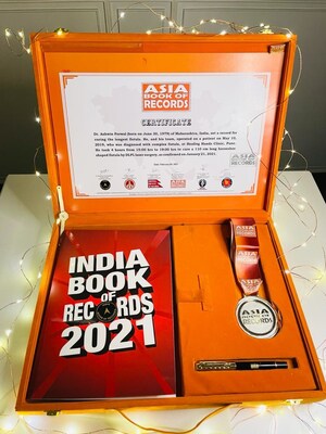 Healing Hands Clinic's team enters Asia Book of Records for curing the longest Anal Fistula