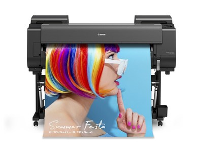 Canon launches world's first large format printer with aqueous pigment fluorescent pink ink for high value-added output and graphics applications