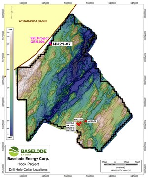 Baselode Announces a New Uranium Discovery: Drills 16.2 Metres of Elevated Radioactivity in First Drill Program on the Hook Uranium Project