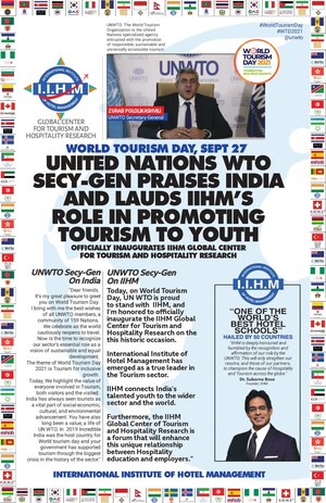 UNWTO Secretary-General inaugurates IIHM Global Centre for Tourism and Hospitality Research on World Tourism Day