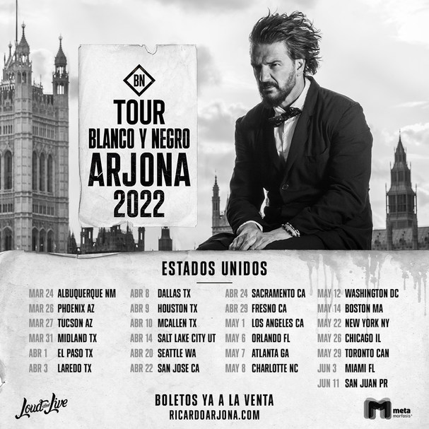 Ricardo Arjona Blanco Y Negro Tour Songs