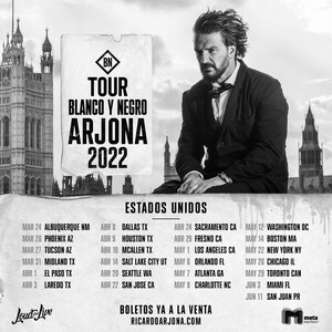 Ricardo Arjona - tour USA 2022 ¨Blanco y Negro¨