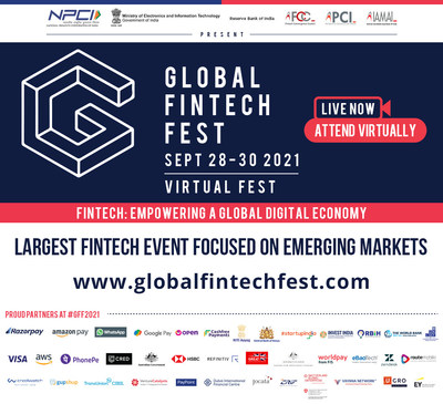 Finance Minister of India Releases UN Report at Global FinTech Fest on 28th September (PRNewsfoto/Internet and Mobile Association of India (IAMAI))