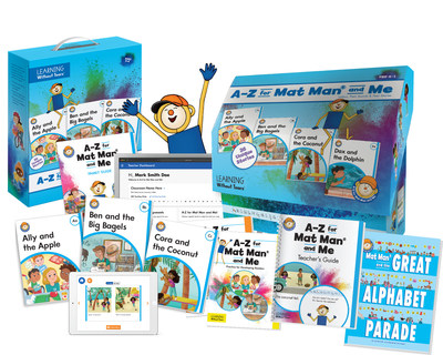 New early literacy program - A-Z for Mat Man and Me - launched by early education leader Learning Without Tears. Diverse and culturally-responsive curriculum addresses Social Emotional Learning and other foundational learning gaps caused by pandemic school closures and remote learning. Full digital integration allows flexibility and individualized instruction for both remote and classroom learning. (PRNewsfoto/Learning Without Tears)