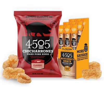 4505 Meats is the leading brand of premium, artisanal chicharrones (pork rinds) and the maker of the newly launched Butcher's Snack sausage links