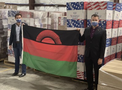 Armbrust American donates stockpile of masks to the Republic of Malawi.