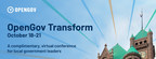 OpenGov Announces Transform 2021 Virtual Keynotes and Speakers...