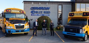 Commande de 30 autobus scolaires électriques pour Girardin dans la région de l'Estrie