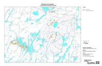 Fermeture de chemins - Site faunique du caribou de Val d'Or (Groupe CNW/Ministre des Forts, de la Faune et des Parcs)