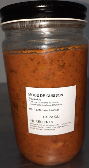 Absence d'informations nécessaires à la consommation sécuritaire de sauces conditionnées dans des pots en verre et préparées par l'entreprise Les Touillés Café-Traiteur