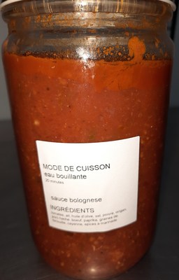 Sauce Bolognese (Groupe CNW/Ministre de l'Agriculture, des Pcheries et de l'Alimentation)