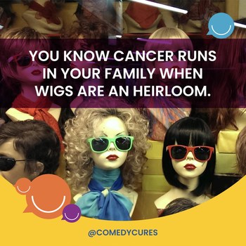 Using humor to cope with hair loss and a family cancer history from "Can We Laugh At Cancer?" A 31-Day 'Tumor Humor' Challenge