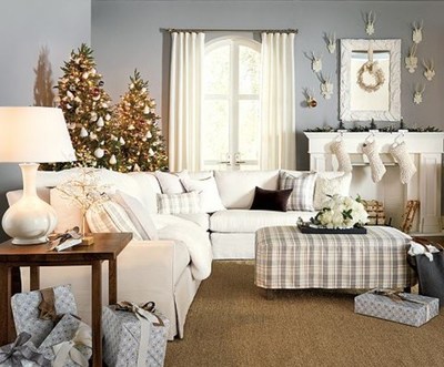 Large, comfy sectional sofas create the perfect room to live and relax in. Sunday Fundays could be the perfect time to invest in your favorite new seating! This Ballard Designs Suzanne Kasler Mathes 3-Piece sectional is styled for the whole family to gather and enjoy the holidays together.