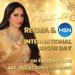 Raise a Brow for International Brow Day on Oct. 2 with Reema Khan, World Famous Brow Makeover Artist and International "Queen of Brows"
