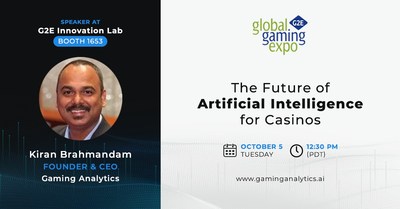 Coming to G2E 2021 "The Future of AI for Casinos"