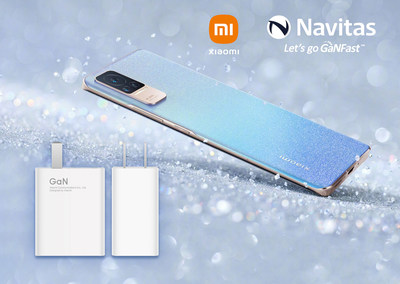 Xiaomi's new Civi mobile phone uses Navitas Semiconductor's gallium nitride (GaN) GaNFast(TM) power ICs in slimline, featherweight, ultra-portable 55W fast-charger.