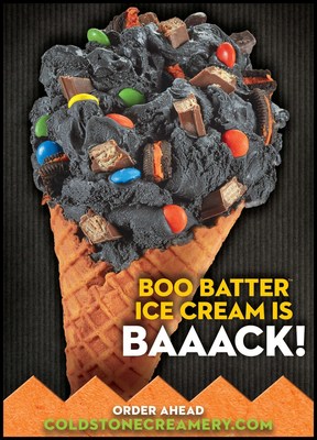 Cold Stone Creamery's Treat or Treat Creation using Boo Batter Ice Cream