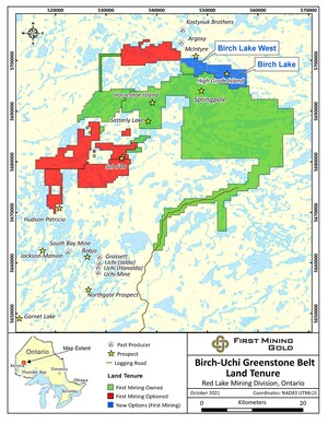 First Mining Announces Further Consolidation in the Birch-Uchi Greenstone Belt with Earn-In Agreement on High Grade Island Near Springpole Gold Project